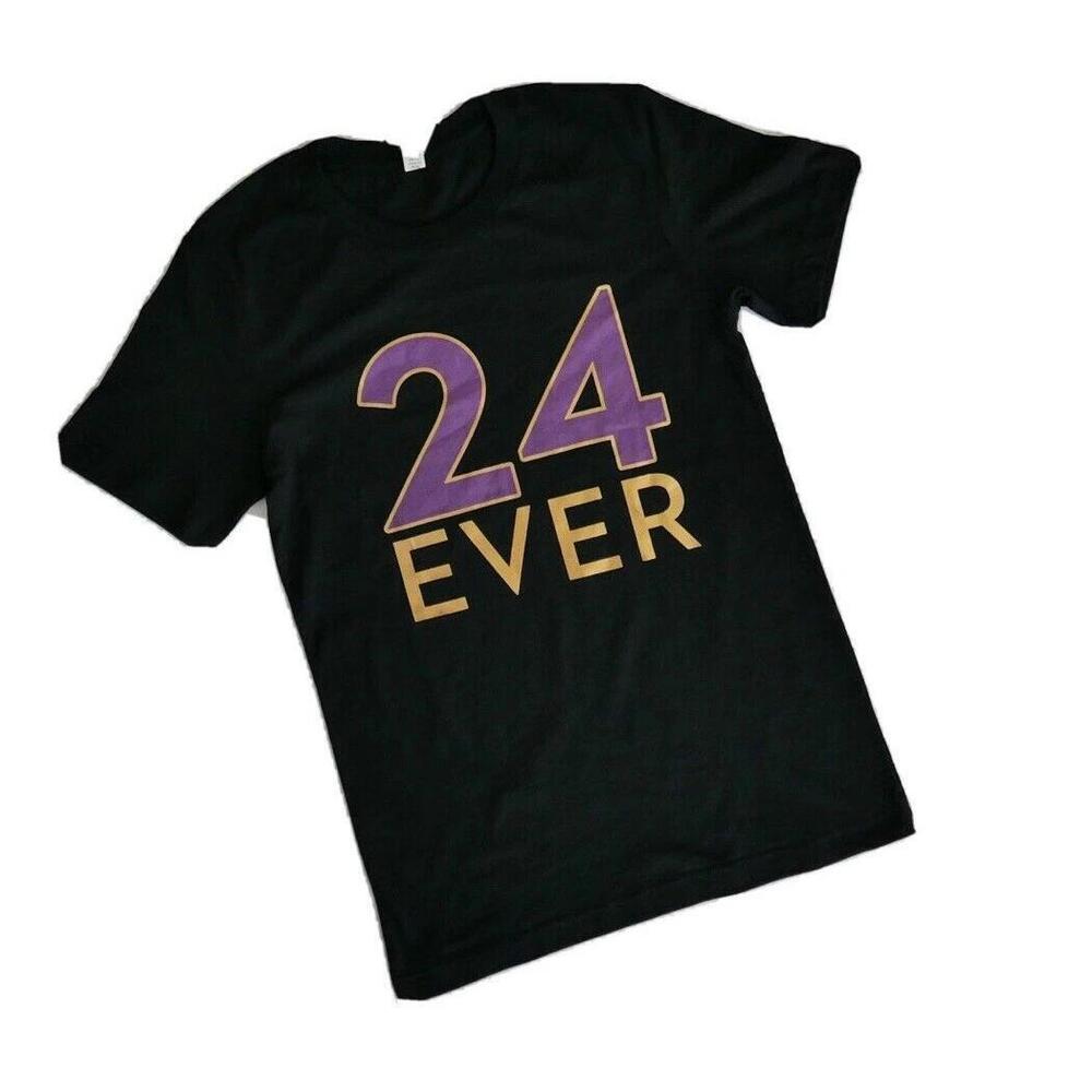 Kobe Bryant T-Shirt 24 Forever Nba Los Angeles Lakers Black Mamba Made In La